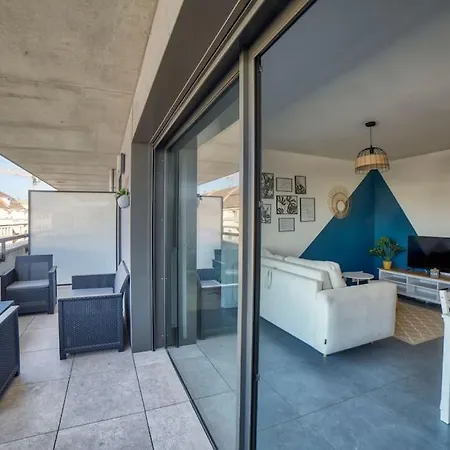 Appartement Modern'blue - Gare à 3min-genève Accès Direct