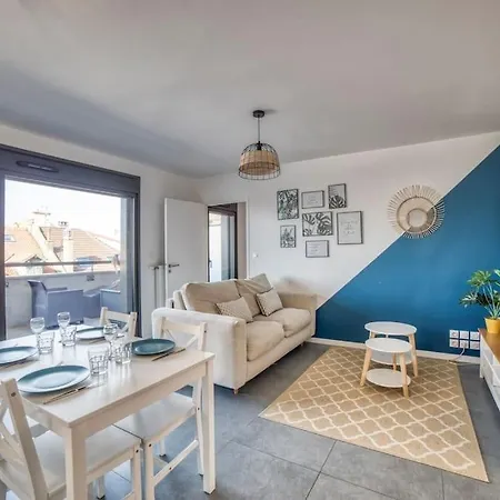 Modern'blue - Gare A 3min-geneve Acces Direct شقة آنماس
