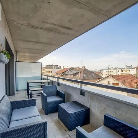 Modern'blue - Gare A 3min-geneve Acces Direct Appartement